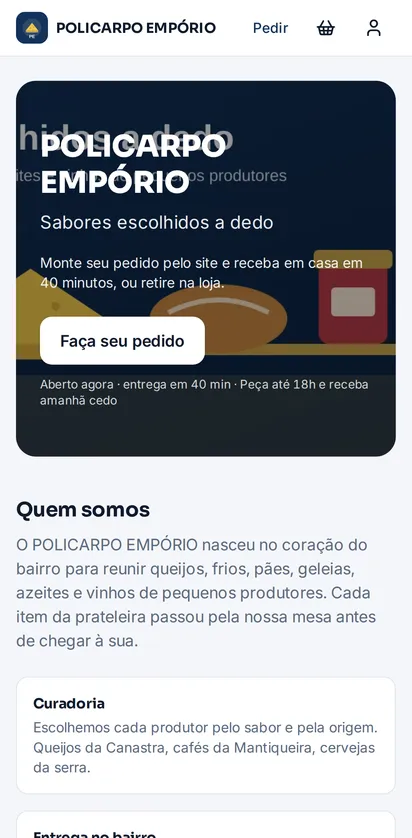 Site da loja