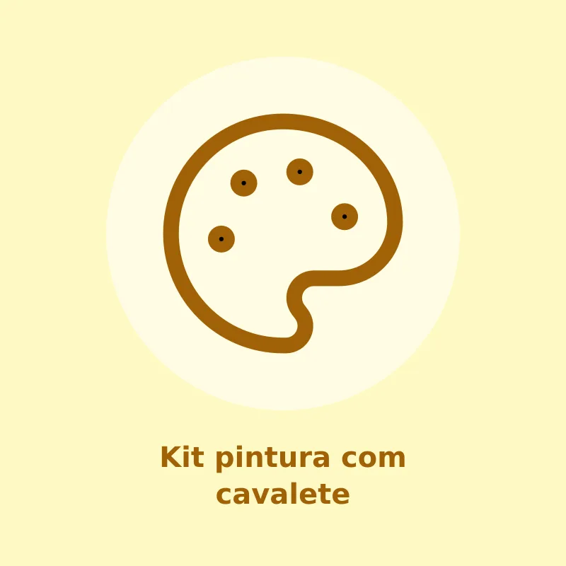 Kit pintura com cavalete
