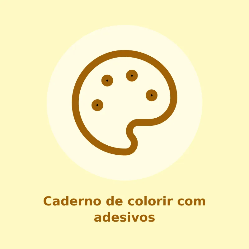 Caderno de colorir com adesivos