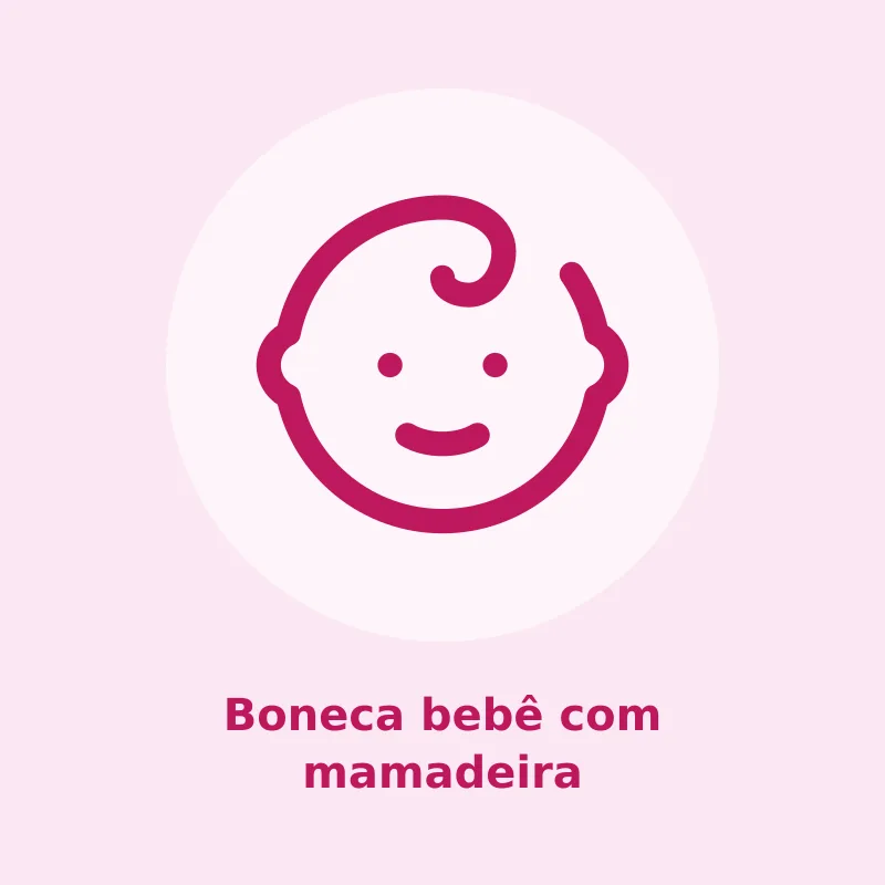 Boneca bebê com mamadeira
