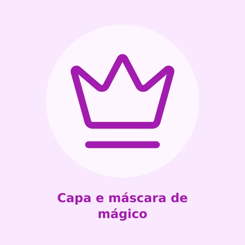 Capa e máscara de mágico