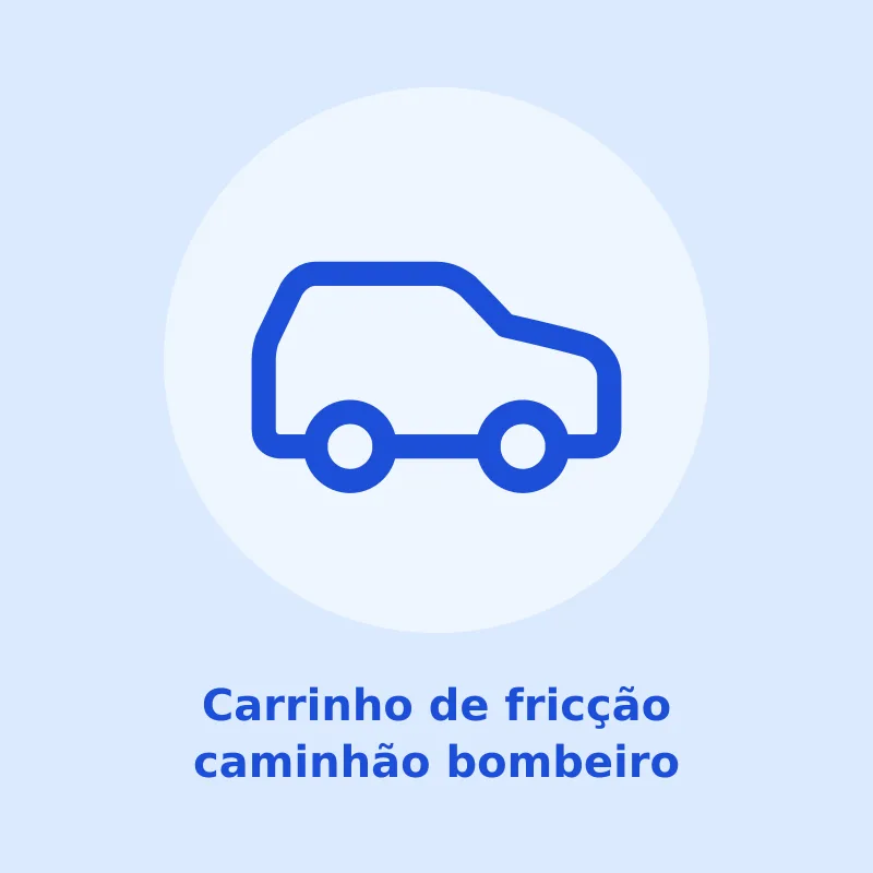 Carrinho de fricção caminhão bombeiro