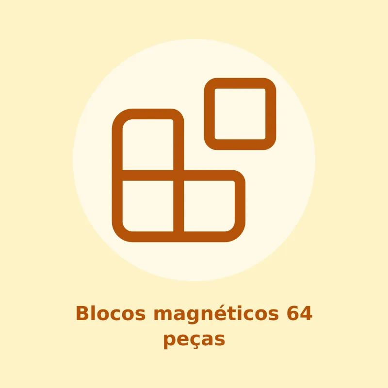 Blocos magnéticos 64 peças