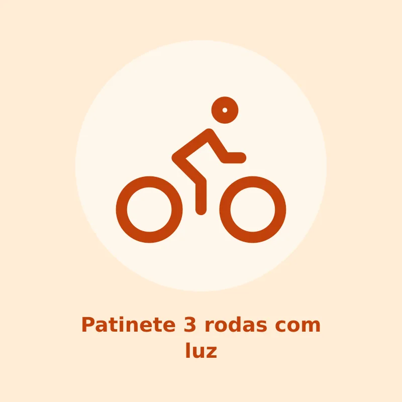 Patinete 3 rodas com luz