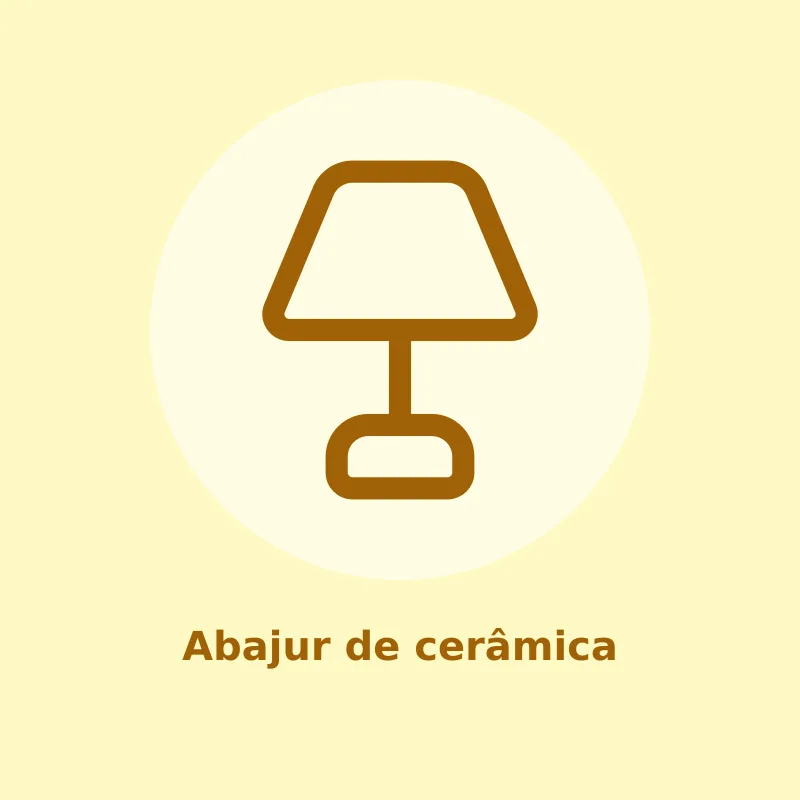 Abajur de cerâmica