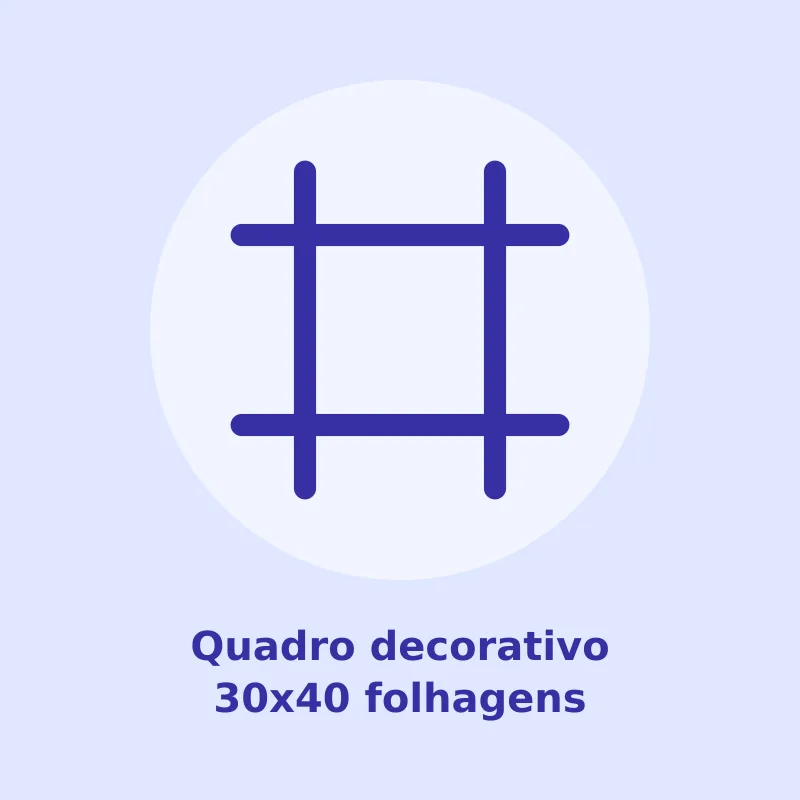 Quadro decorativo 30x40 folhagens
