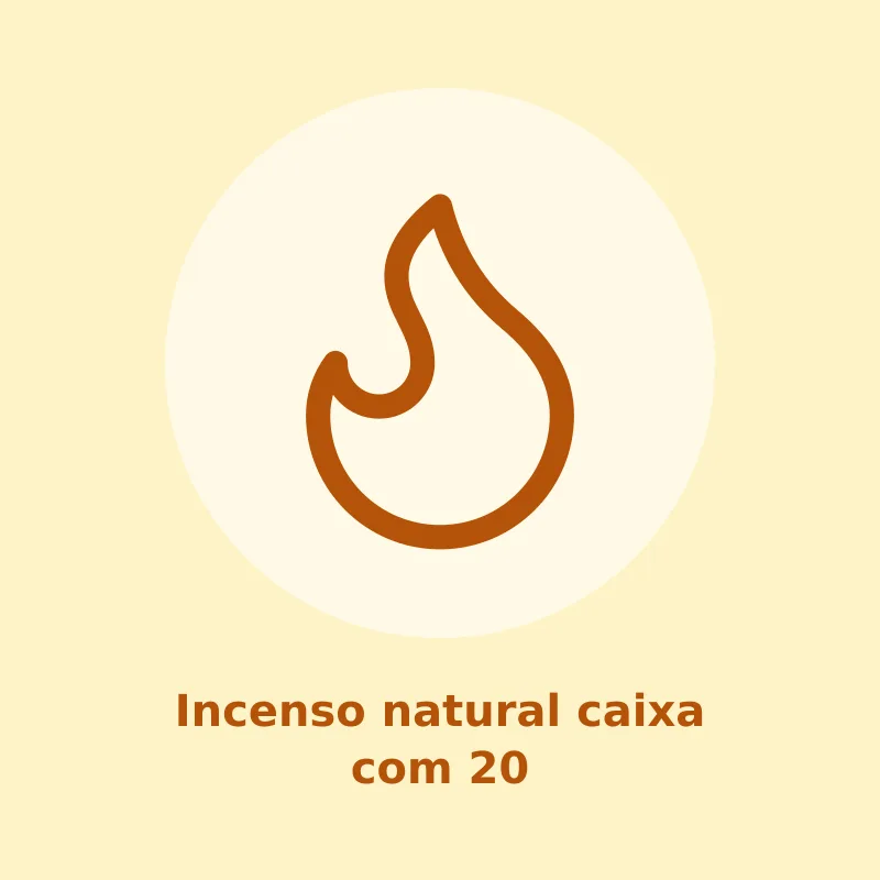 Incenso natural caixa com 20