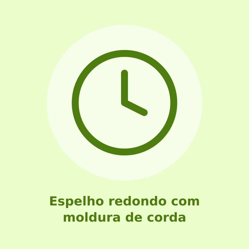 Espelho redondo com moldura de corda