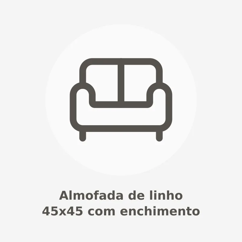 Almofada de linho 45x45 com enchimento