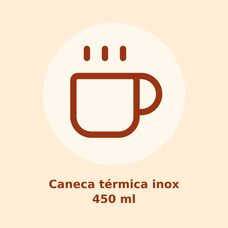 Caneca térmica inox 450 ml